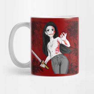 kill lady ecopop with sword fighting Mug